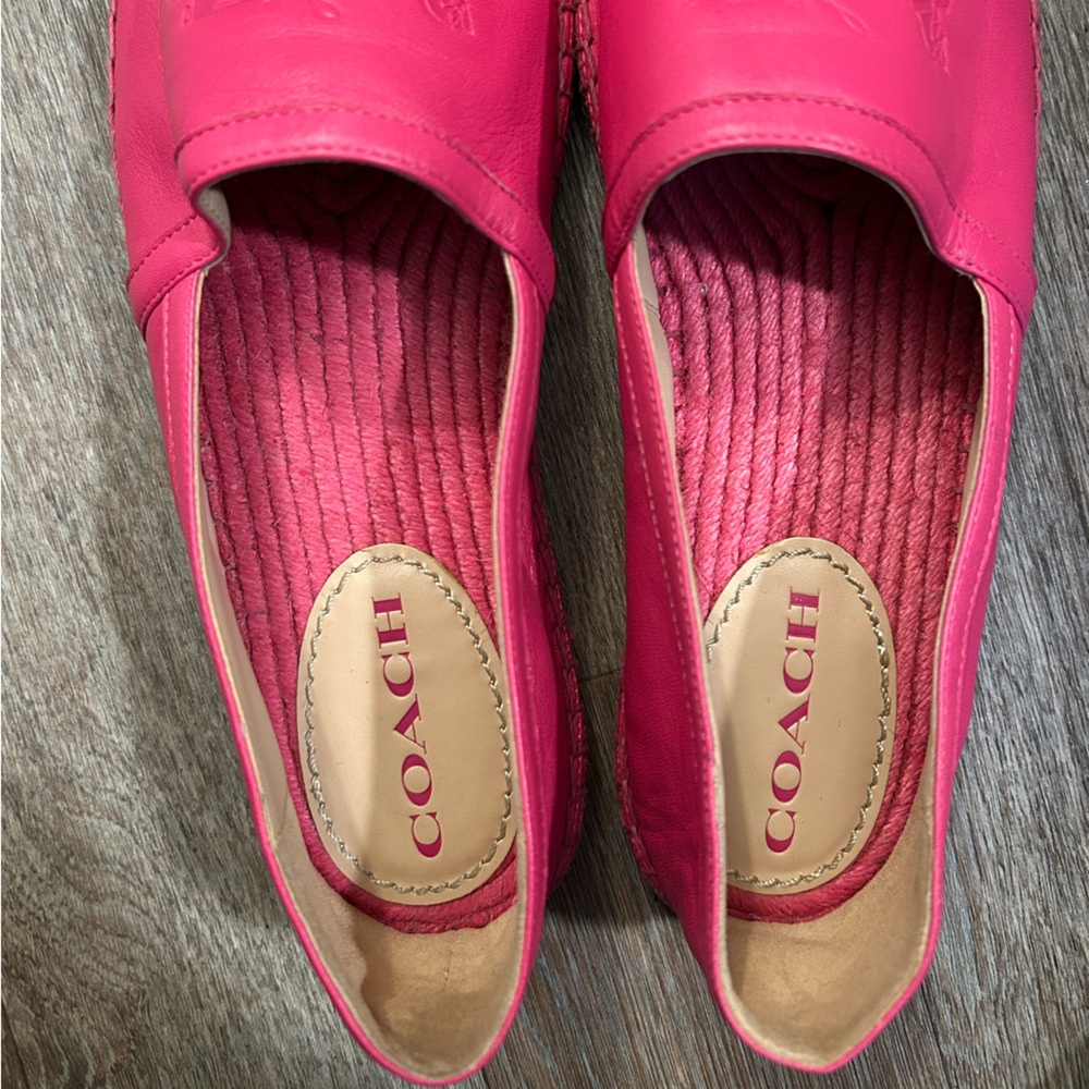 Coach Pink Charlie Leather Espadrilles Sandals - Picture 3 of 4